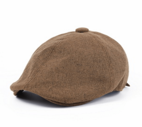 Casual 棉麻感織紋 報童帽