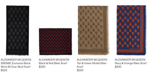  Alexander McQueen 圍巾 