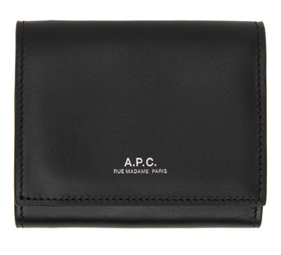 A.P.C.黑色雙折短夾